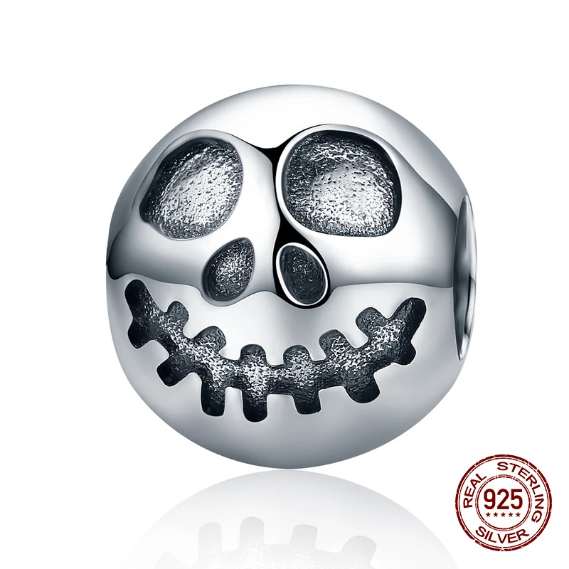 Womak fit браслет Pandora Ожерелье Подвеска 925 стерлинговые серебряные бусины, подвеска с черепом ювелирные изделия изготовление подарок на Хэллоуин - Цвет: s181