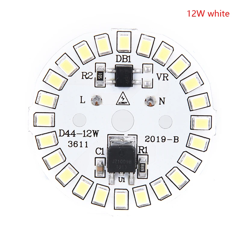 220V светодиодный нашивка-лампочка лампа SMD пластина круглой формы Модуль светильник источник пластина для лампы светильник - Emitting Color: 12w white