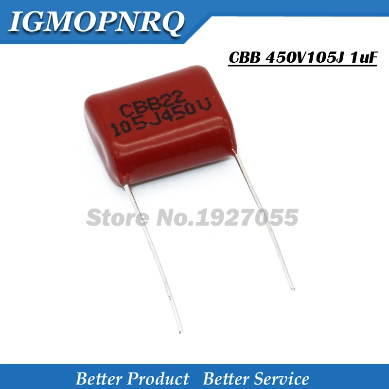 10 шт. 450V105J 1 мкФ 450V CBB полипропиленовая пленка конденсатор шаг 15 мм 105 450V105J-P15 Новый |