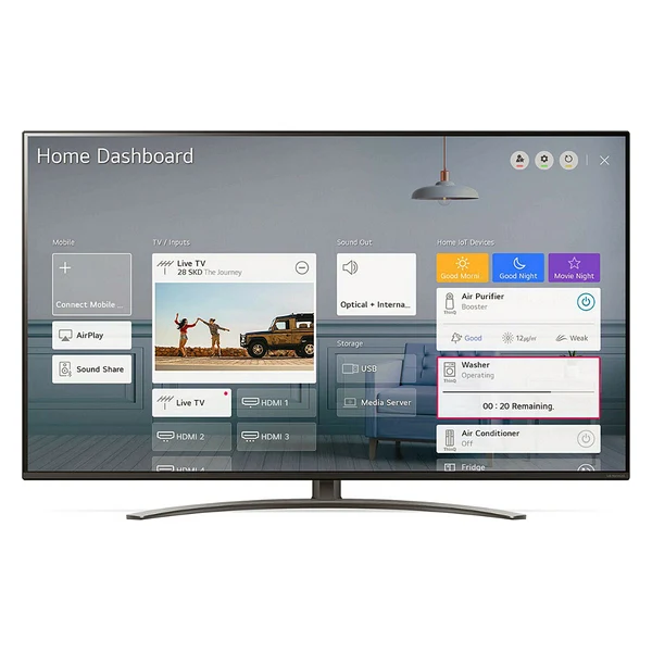 Смарт-телевизор LG 55NANO816 55 дюймов 4K Ultra HD NanoCell WiFi черный | Электроника