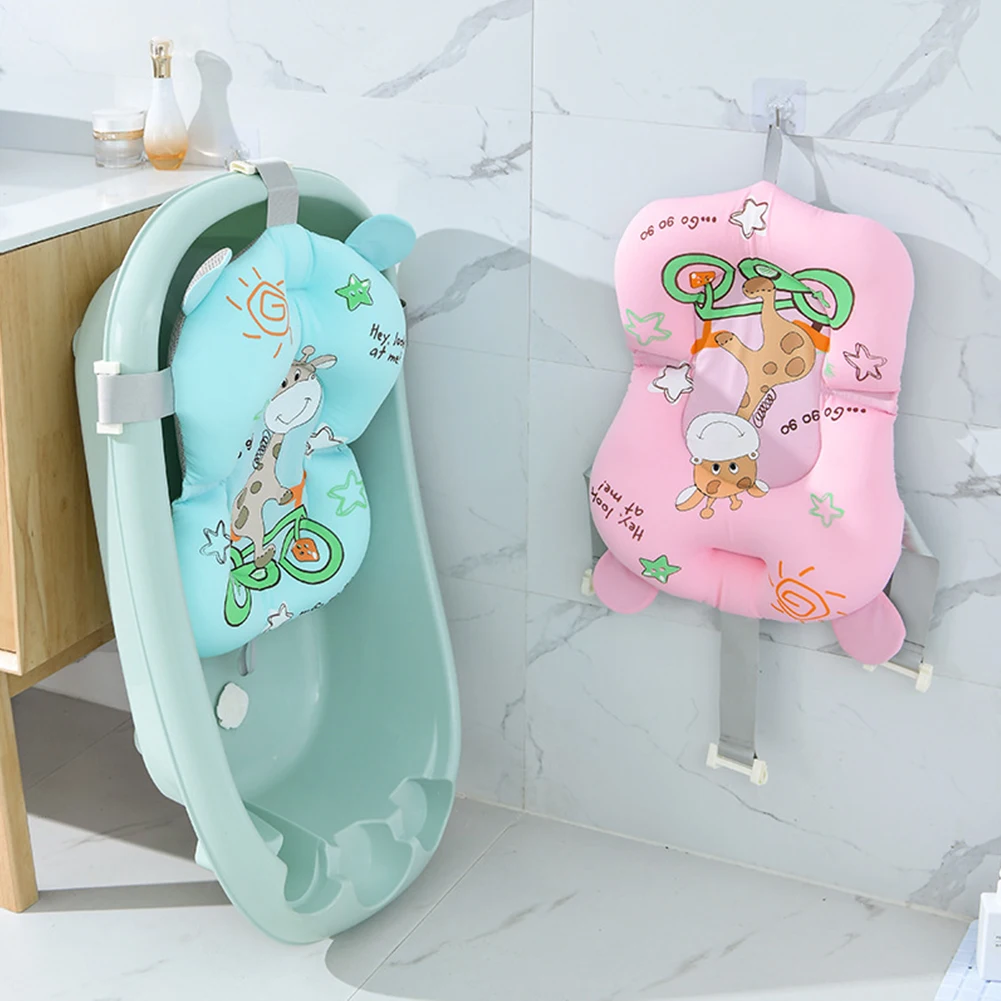 Newborn Adjustable Bathtub Pillow Seat Cushion Cross-shaped Anti-slip Baby  Bath Net Mat Children Bathtub Shower Cradle Bed Seat - AliExpress