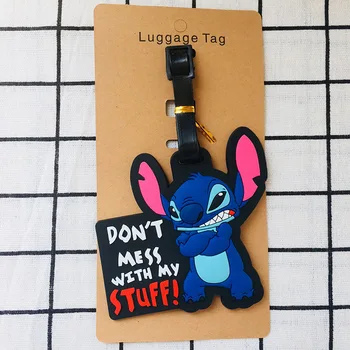 

LISM Stitch Style Anime Travel Accessories Luggage Tag Suitcase ID Address Portable Tags Holder Baggage Label New