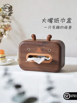 

Container Square Wooden Tissue Box Holder Nordic Car Toilet Baby Acrylic Retro Rolling Servilletero Tissue Boxes BY50TB