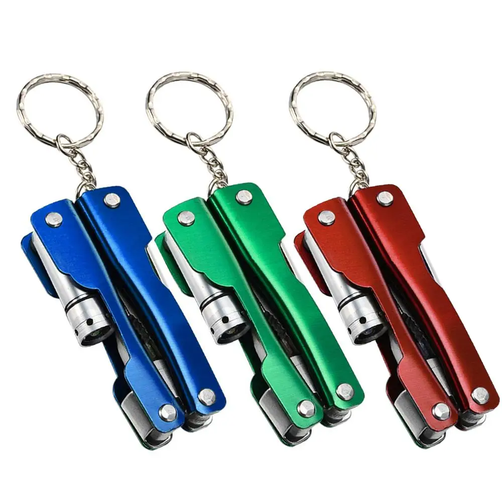 

Mini 6 in 1 Stainless Steel Multi-function Pliers Hand Tools+Screwdriver+Knife+LED+Bottle Opener 1pc Multi-tool Knife Set