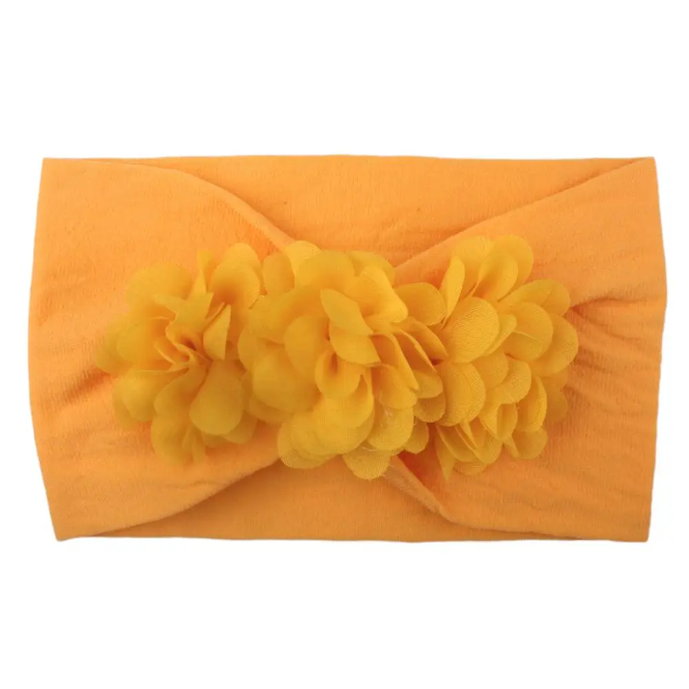 

13colors 3 chiffon flowers new born wholesale baby headbands decoration