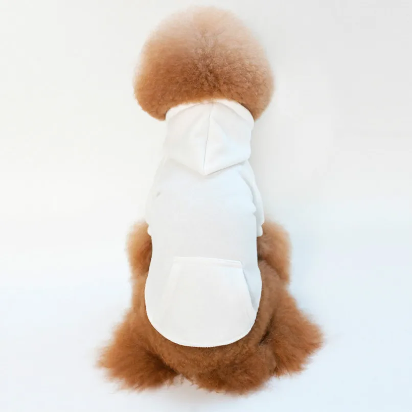 Зимняя новая французская одежда для бульдога Толстовка плюшевая теплая собачья куртка для питомца одежда для домашних животных пальто для собаки щенка Одежда для маленьких собак чихуахуа - Цвет: White