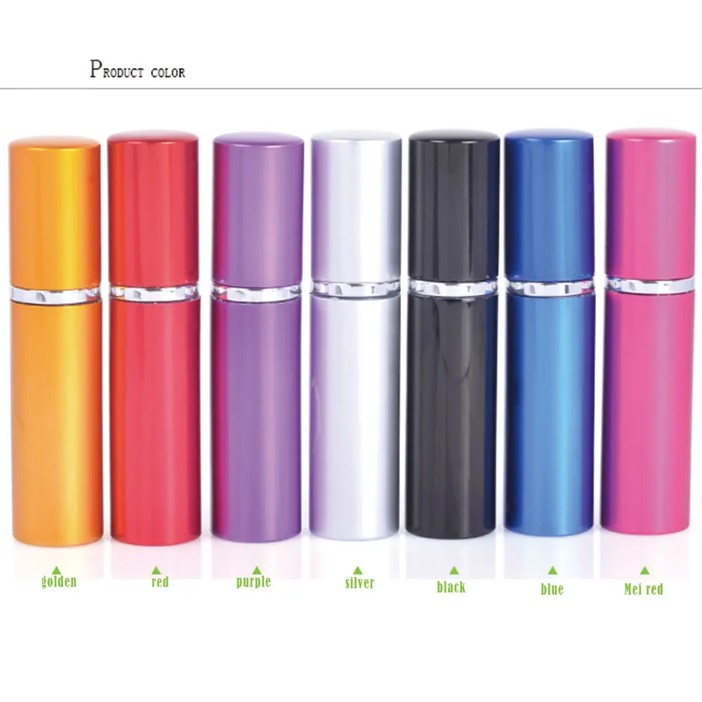 

5ml Refillable Mini Perfume Spray Bottle Aluminum Spray Atomizer Portable Travel Cosmetic Container Perfume Bottle
