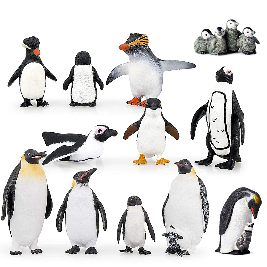

Simulation Penguin Models Figurines,Polar Arctic Animal Figures Antarctic Set,Easter Eggs Cake Toppers Christmas Birthday Gift