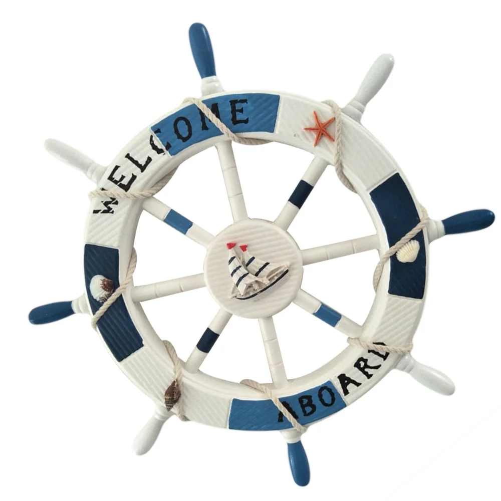 1 коробка 45 см лодка руль морской Средиземноморский стиль деревянная пляжная