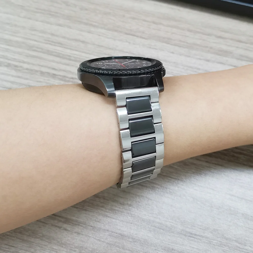 Браслет из нержавеющей стали с керамическим ремешком для Samsung Gear S3 Band браслет Galaxy
