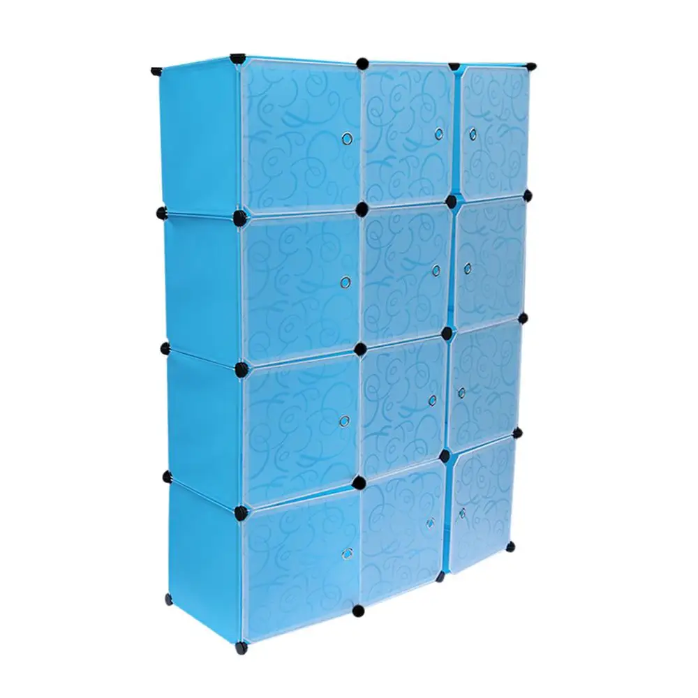 

12 Grids Simple Resin Storage Box Cabinet DIY Extra Large Eco-Friendly Wardrobe Closet Organizer Clothes Holder