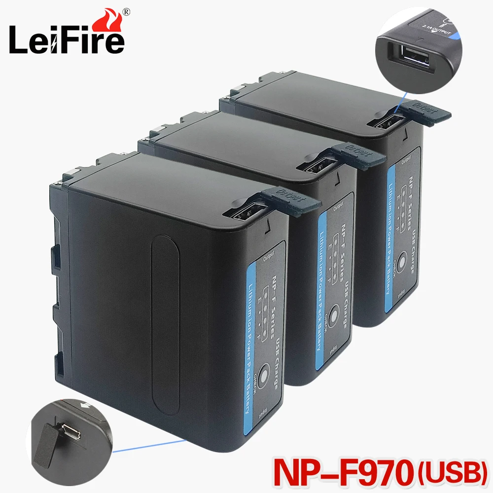 2 шт. NP-F960 NP-F970 USB аккумулятор с светодиодный Мощность индикаторы для SONY F960 F550 F570 F750 F770 MC1500C 190P 198 F950 HD1000C - Цвет: 3Pcs