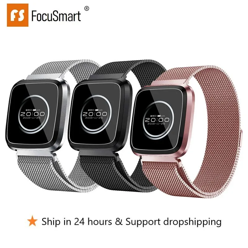 

FocuSmart L18 Smart Watch Fitness Tracker Blood Pressure Heart Rate Monitor Watch Smart Bracelet For IOS/Andriod
