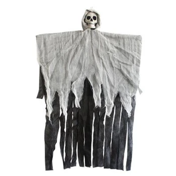 

Haunted House Hanging Ghost Halloween Horror Props py Skeleton Hanging Grim Reaper Home Door Bar Decor