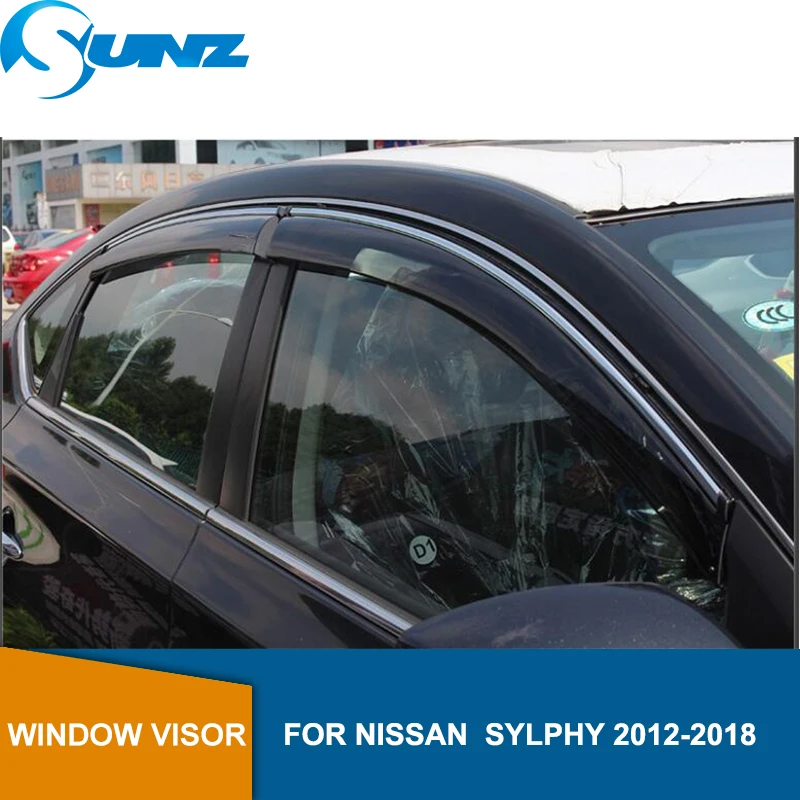 

Car door visor For NISSAN SYLPHY 2012 -2018 Side Window deflectors For NISSAN SYLPHY 2012 2013 2014 2015 2016 2017 2018 SUNZ