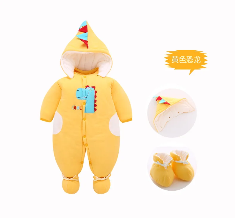 The new Baby Romper for high-grade cotto Cute animal image crawling clothes winter warm and cold-proof cotton clothes