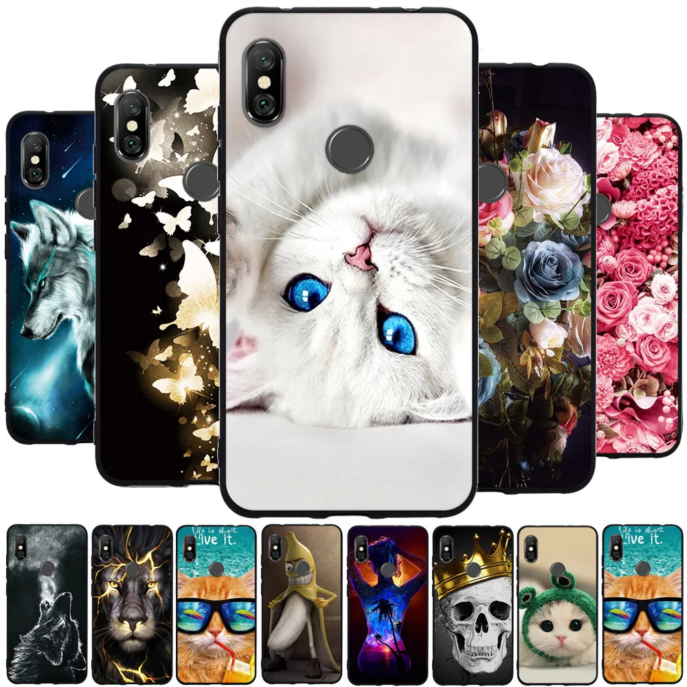Funda de silicona para Xiaomi Redmi Note 6 Pro, carcasa de silicona para Xiaomi Redmi Note 6 Pro, con estampado 3D