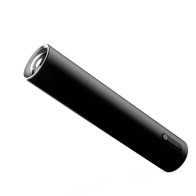 Xiaomi Beebest мини-светильник-вспышка с функцией зума светодиодный ультра яркий светильник для кемпинга водонепроницаемый тактический светильник-вспышка Магнитный - Испускаемый цвет: Black