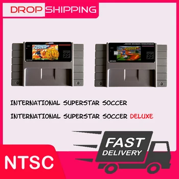 

High Quality 16 Bit International Superstar Soccer & Deluxe NTSC Big Gray Game Card For USA Version Game Player