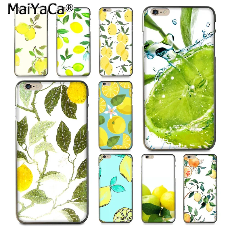 Fhnblj Frutta Fresca Limone Colorato Carino Accessori Per Telefono Custodia Per Iphone 8 7 6 6S Plus X 10 5 5S Se 5C Coque Shell
