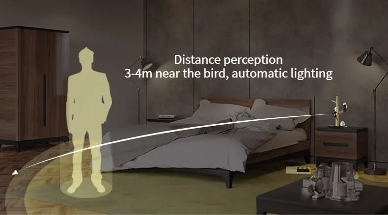 Magpie Bird USB зарядное устройство ночной Светильник Интеллектуальный Вибрационный индукционный светодиодный настольный светильник маленькие яйца светодиодный светильник домашний декор Новинка подарки