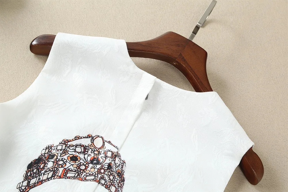 Dressnow/летнее женское красивое красное платье с принтом короны, со стразами, ТРАПЕЦИЕВИДНОЕ повседневное платье, сложное ремесло, высокое качество, милые платья