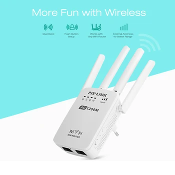 

1200M AG dual frequency network repeater wireless WiFi signal amplifier router 5G high power through wall extender Booster