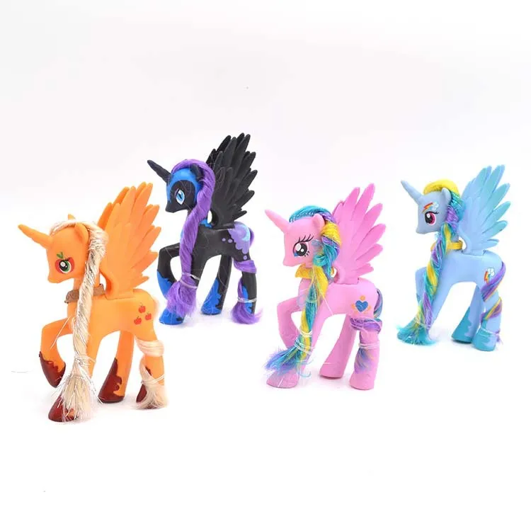 Единорог "Лошадка Радуга" My Little Horse в виде милого героя аниме мультфильм животных Волшебная кукла фигурку модели на день рождения игрушки для детей