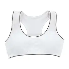 Борцовка с широким ремнем для девочек, тренировочный бюстгальтер, нижнее белье в полоску, беспроводной мягкий бюстгальтер, повседневный жилет для йоги