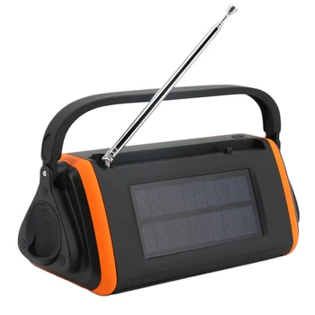 

Flashlight Hand Crank Emergency Radio Portable Dynamo Solar Powered LED Screen Household Power Bank Outdoor Electric USB Charger