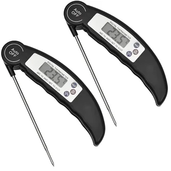 

2 Pack Digital Instant Read Meat Thermometer with Long Probe -Kitchen Cooking Thermometer for Food Cooking Grilling BBQ Smoker G
