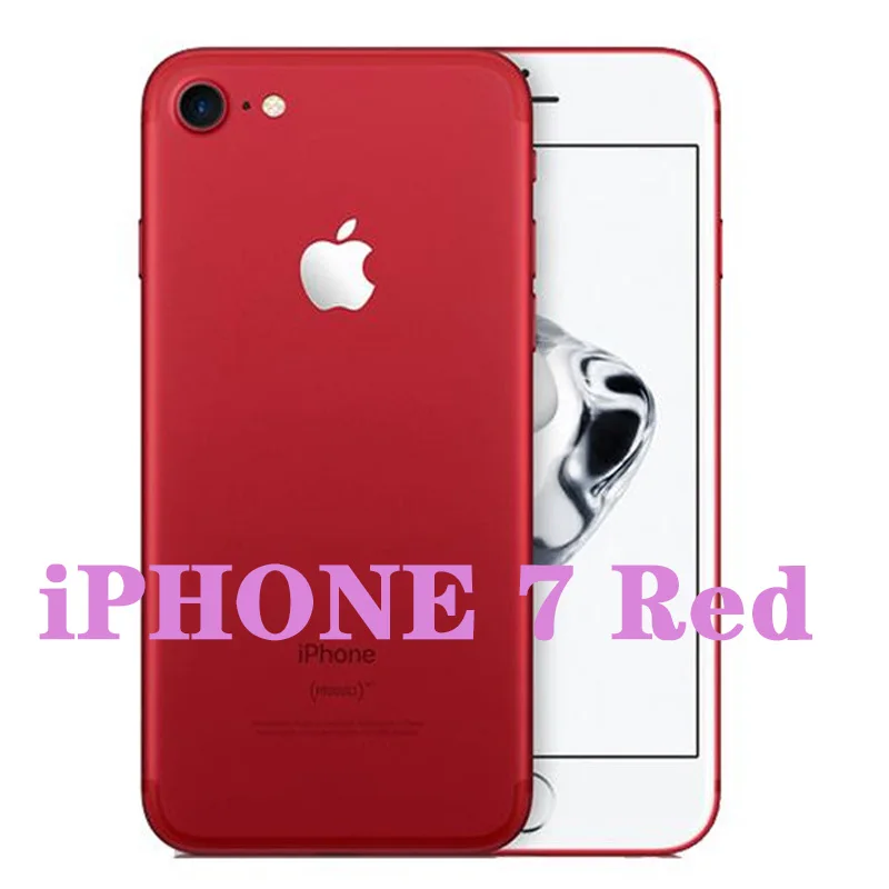 Разблокированный Apple iPhone 7/iPhone 7 Plus четырехъядерный мобильный телефон 12,0 МП камера 32G/128G/256G Rom IOS Телефон с отпечатком пальца - Цвет: iphone 7 Red