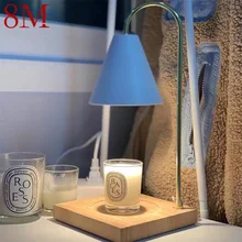 8M Modern Creative Table Lamp Simple Wood Candle Desk Lighting LED for Home Bedroom Decoration