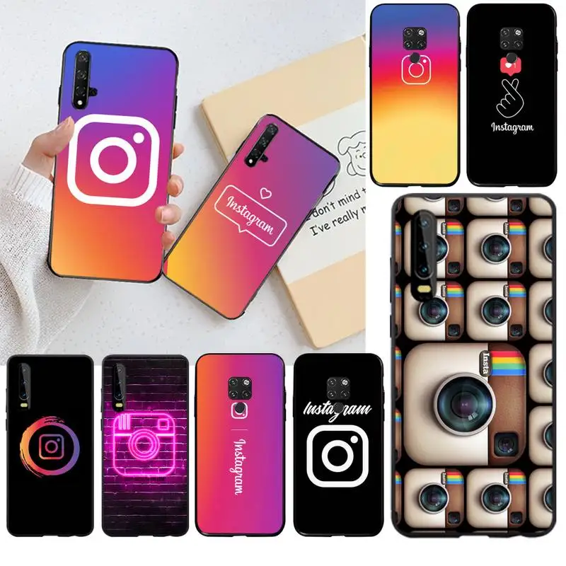 NBDRUICAI Новый Instagram логотип DIY Печать чехол для телефона оболочка Huawei P30 P20 lite Mate 20 Pro P
