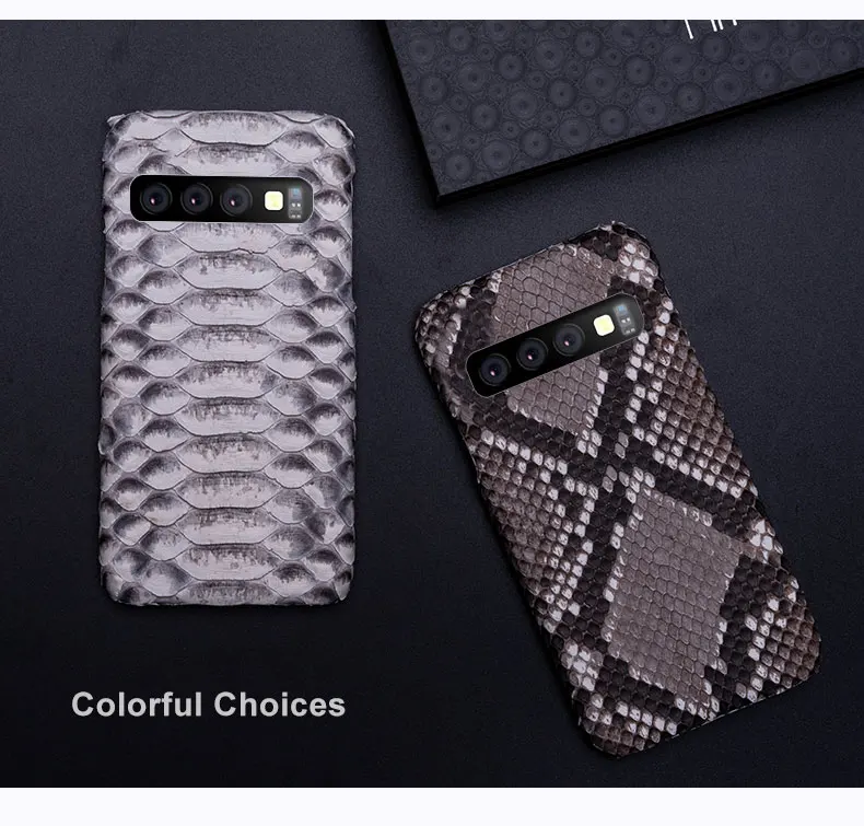Из натуральной кожи питона чехол для телефона для Samsung Galaxy S6 S7 S8 S9 S10 Plus, Note 8, 9, 10, плюс класса люкс для A20 A30 A50 A70 A5 A7 A8 чехол