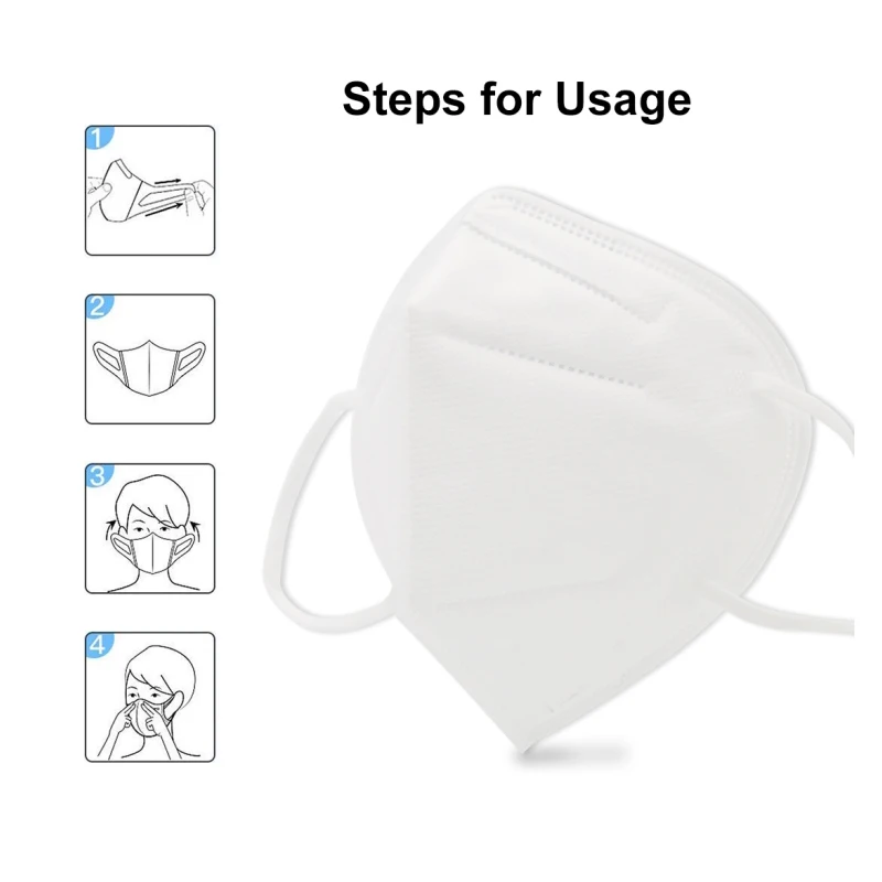 

50 Pcs Safey Protect High Quality Anti Particle KN95 Mask Cycling Face Mask 95% Filtration KN95 Protection Dust Masks