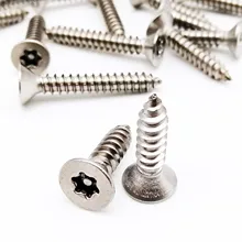 

20X M2.9 M3.5 M4 M5 304 A2 Stainless Steel Pin Six Lobe Torx Flat Countersunk Head Tamper Proof Security Self Tapping Wood Screw