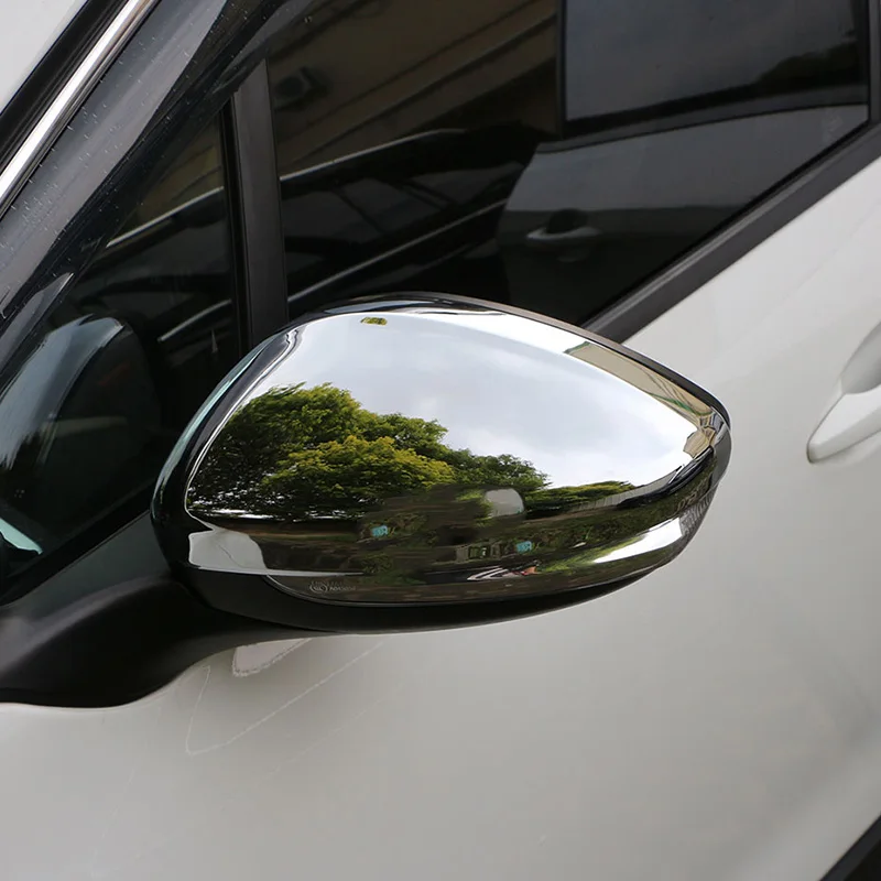 Abs Chrome Car Rear View Mirror Protection Covers Rearview Mirror Stickers for Peugeot 208- Accessories