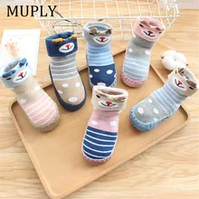 2023 New born Baby Socks With Rubber Soles Infant Baby Girls Boys Shoes Spring Autumn Baby Floor Socks Anti Slip Soft Sole Sock