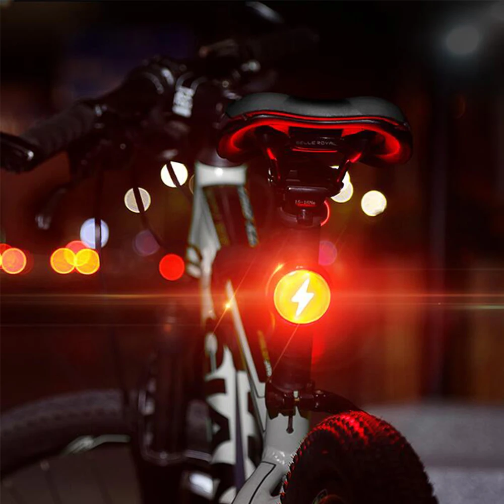 Perfect Cycling Light Multi-function Warning Safety Light For Bicycle Running USB Rechargeable Bike Rear Light Bicycle Light Lantern 0