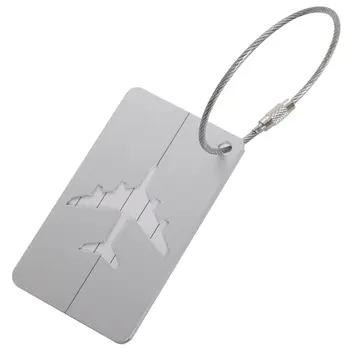 

New Aluminium Travel Luggage Baggage Tag Suitcase Identity Address Name Labels(Silver)