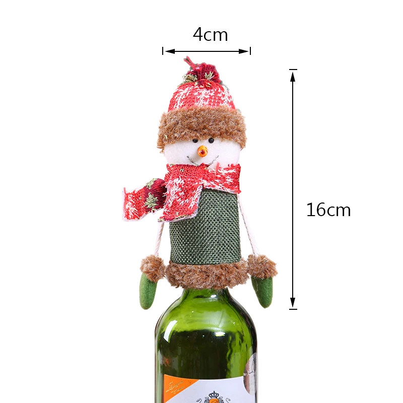 T 16x4cm Санта Клаус, крышка для бутылки вина, рождественские украшения для дома, Рождественское украшение, Navidad Natal, подарок на год - Цвет: T 16x4cm