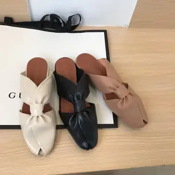 

Spring and summer web celebrity in same flat muller slippers ins tide female flat baotou half wear slippers