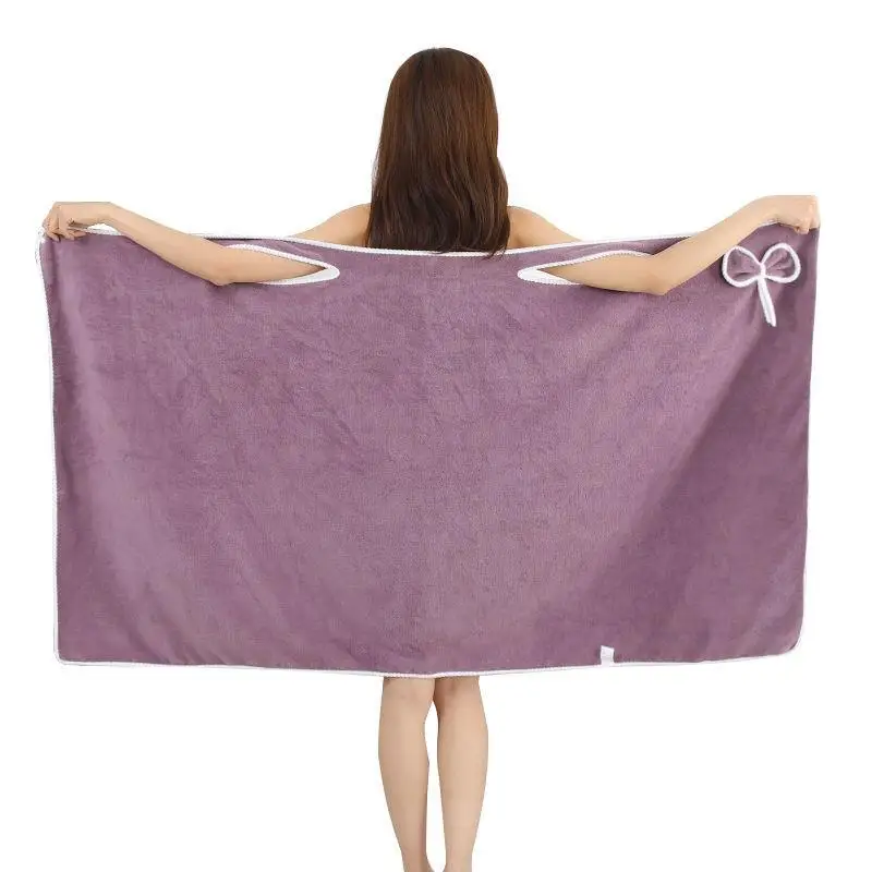 Women's Microfiber Wearable Bathrobes, Soft and Skin-Friendly Absorbent Bath Towels, Home Textiles, Bathroom Sauna Towels