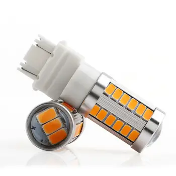 

4PCS Turn Signal LED Bulbs Reverse Tail Light Amber 3157 3457 3057 33SMD Vehicles Car Lights Signal Lamp