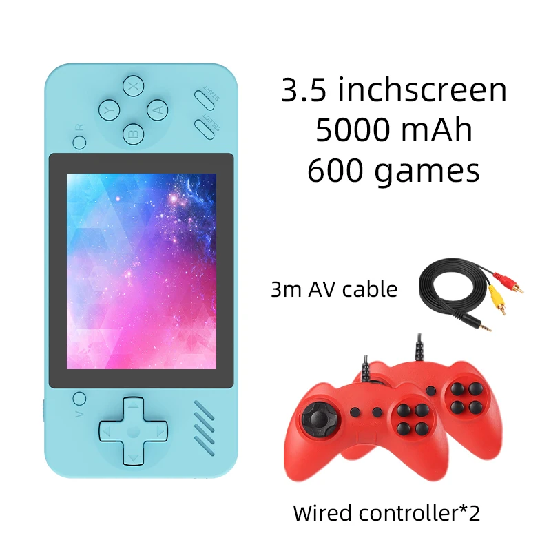 POWKIDDY Q35 Handheld Game Console 5000mAh Mobile Power Supply 8 Bit Game Cheap Children's Gifts Av Out Support Two Players 