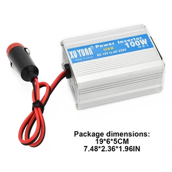 

100W Car and Home Laptop Power Inverter DC 12V/24V to AC 220V Power Converter K1KE