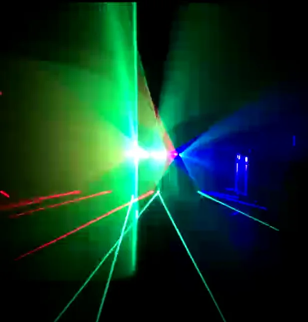2 шт./лот, 3 линзы для глаз, красный, зеленый, синий, RGB луч, лазерный светильник, DMX 512, Профессиональный DJ, вечерние, для шоу, клуба, отдыха, дома, бара, сценический светильник ing