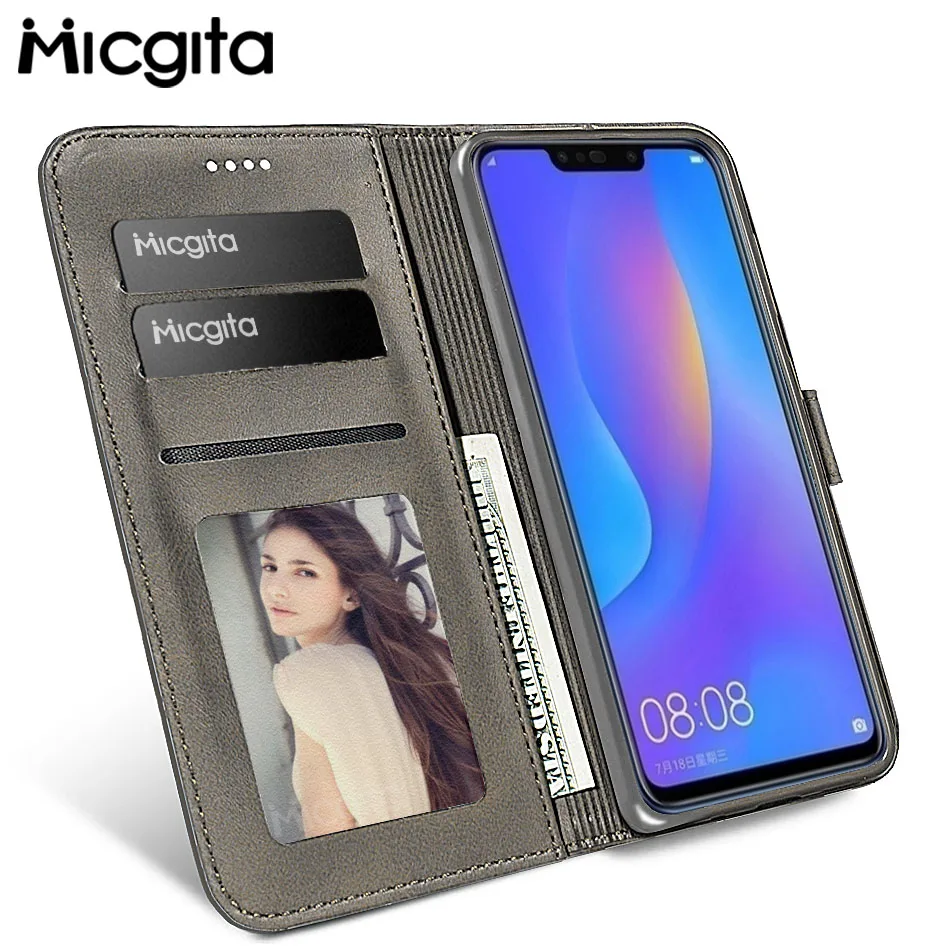 Micgita деловой кожаный чехол для Huawei Nova 3 3i держатель карт флип кошелек 5i 4