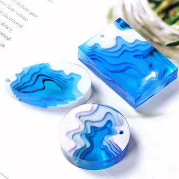 

Transparent Silicone Mould Resin Molds DIY Splice Island Mountain Mold For Jewelry Dried Flower Resin Decorative Craft